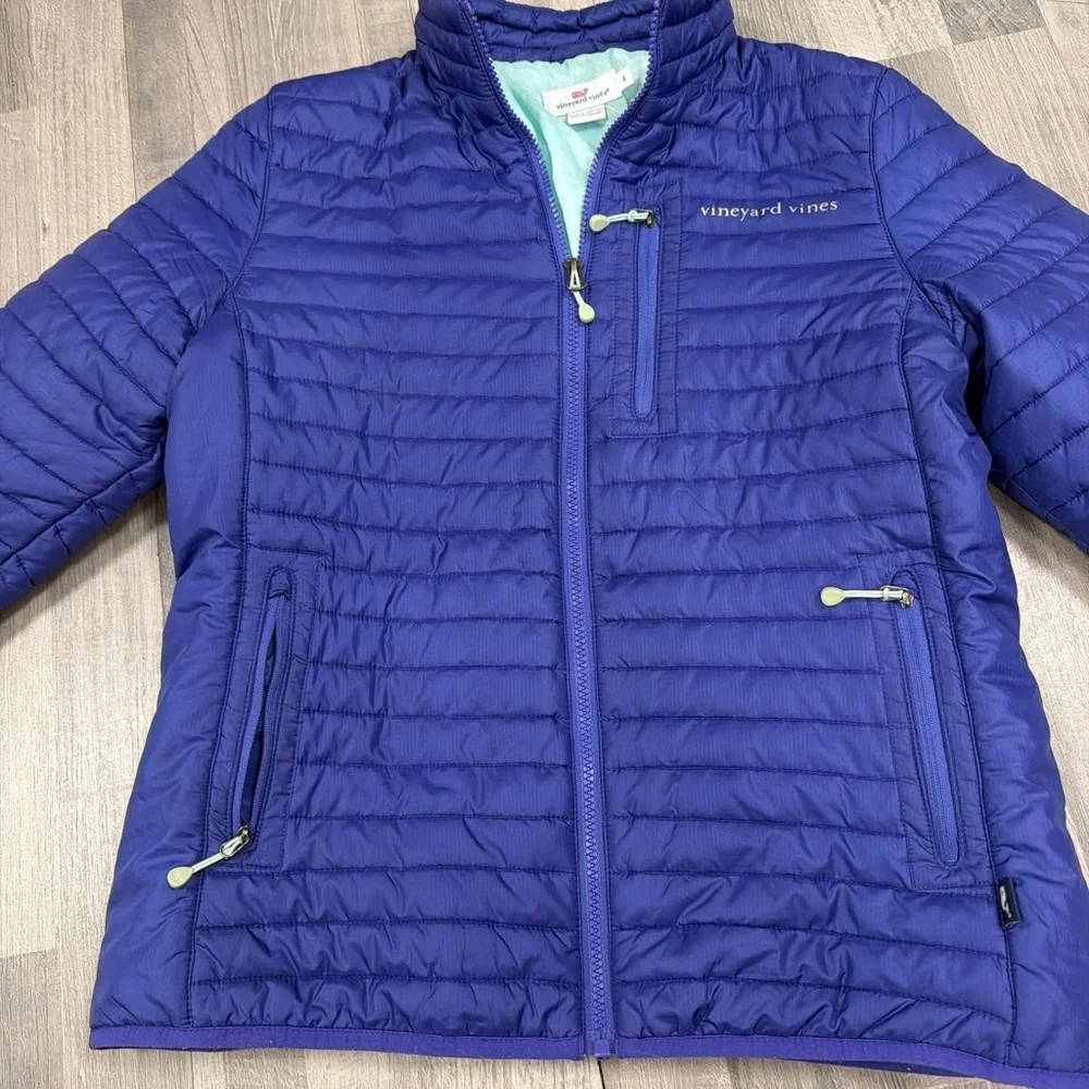 Vineyard Vines Purple Puffer Jacket - Picture 1 of 6